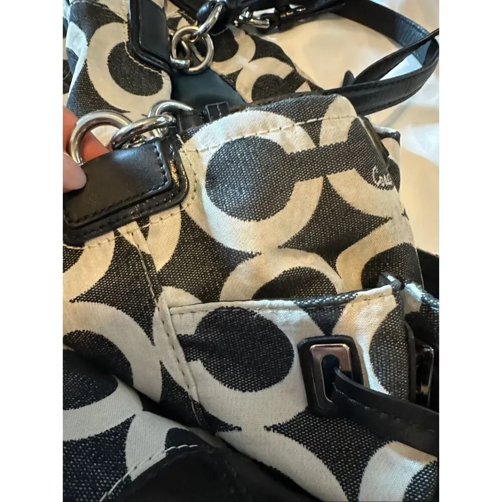 Coach OP Signature Shoulder Purse Tote